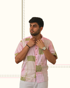 The Gulabi Grid Patched Shirt