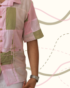 The Gulabi Grid Patched Shirt