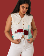 The Aqua Line Patchwork Vest