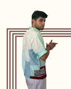The Aqua Line Patchwork Shirt