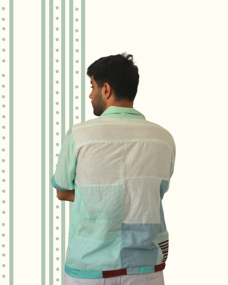 The Aqua Line Patchwork Shirt