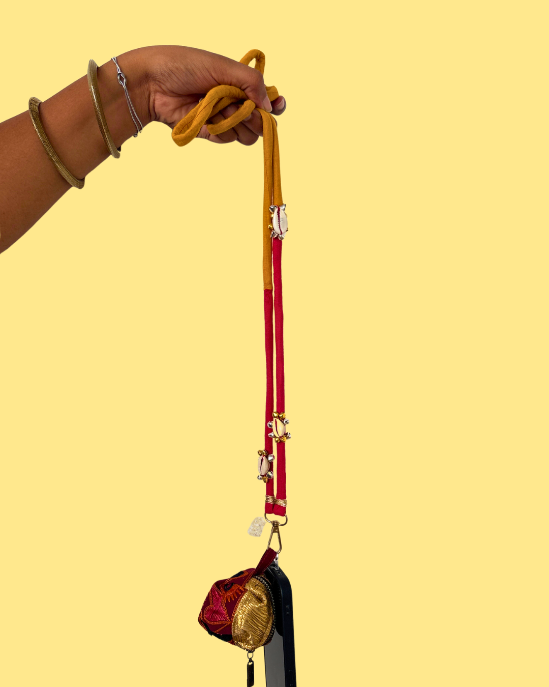 Red & Yellow Navratri Phone Sling