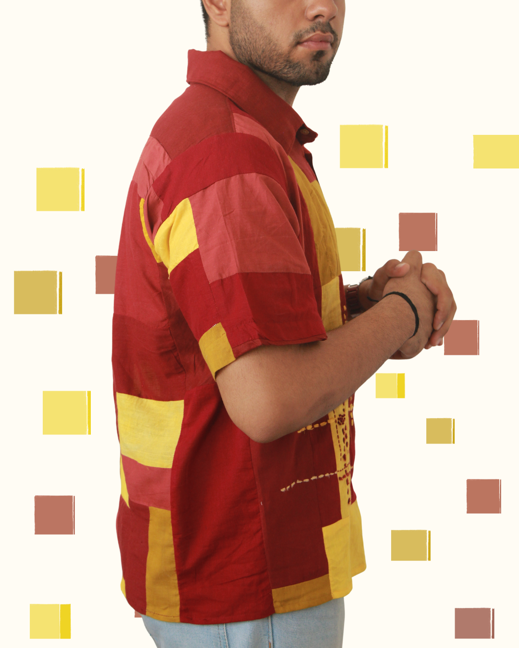 The Red Hotline Patchworked Shirt