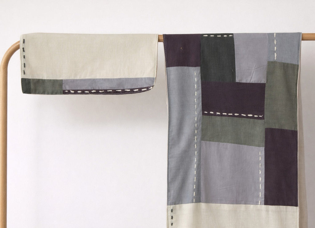 Patchwork Table Runner with geometric pattern
