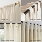 The Grid Patched Cotton Sheer Curatin