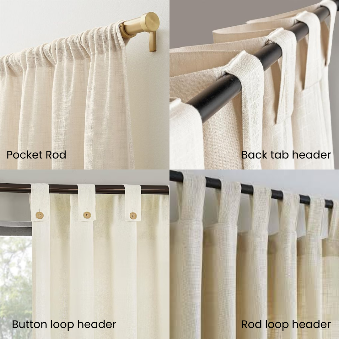 The Grid Patched Cotton Sheer Curatin