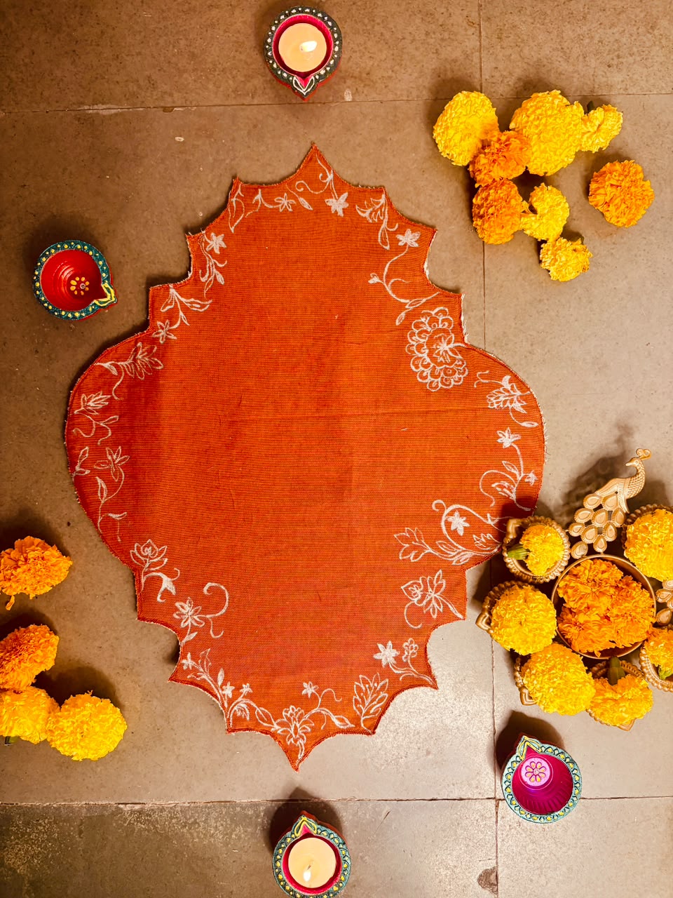 Gheru Fabric Rangoli - Reusable Fabric decor
