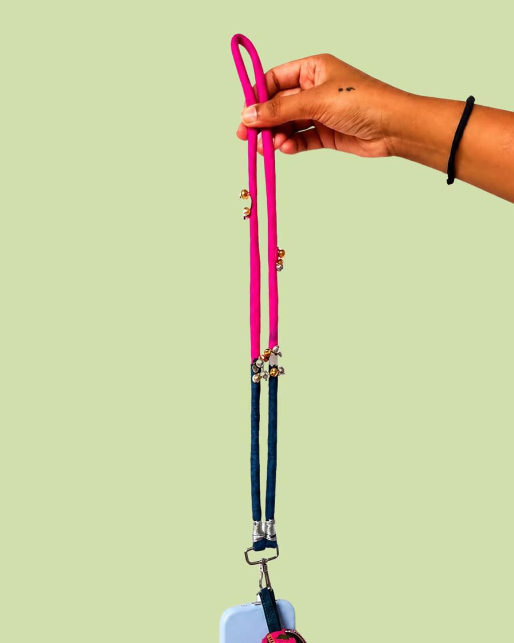 Pink & Blue Navratri Phone Sling