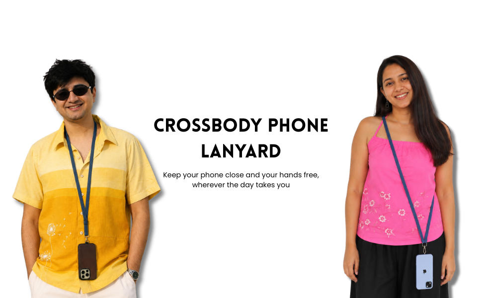 Fabric Plain Cell Phone Holder and Crossbody Phone Sling/ Lanyard